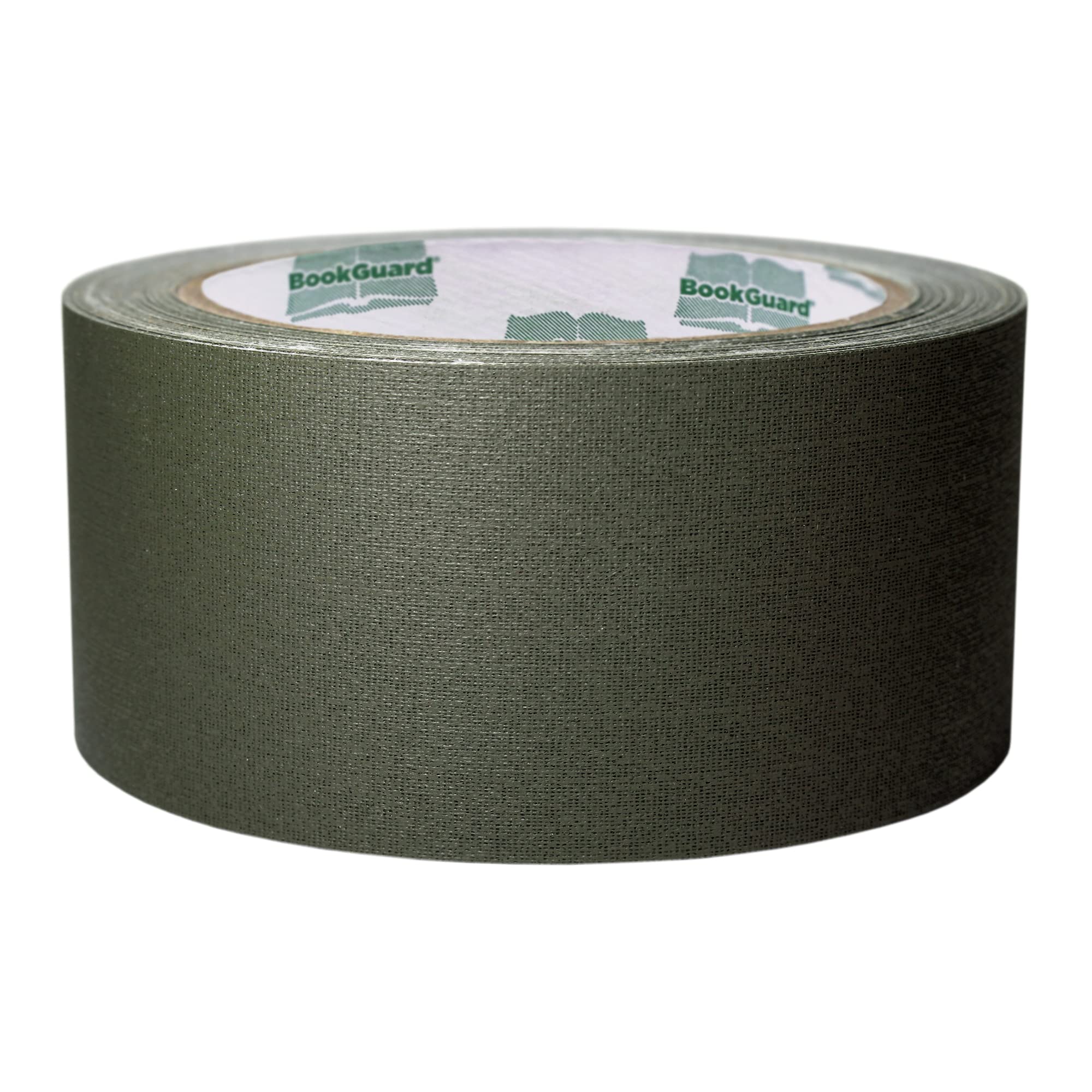 Bookguard 2 Inch Premium Bookbinding Repair Cloth Tape, 15 Yard Roll, Olive