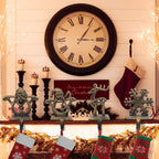 Ppnzqaut Retro Christmas Stocking Holders 4-Pack Indoor Christmas Stocking Hangers For Mantel Fireplace Christmas Decorations St