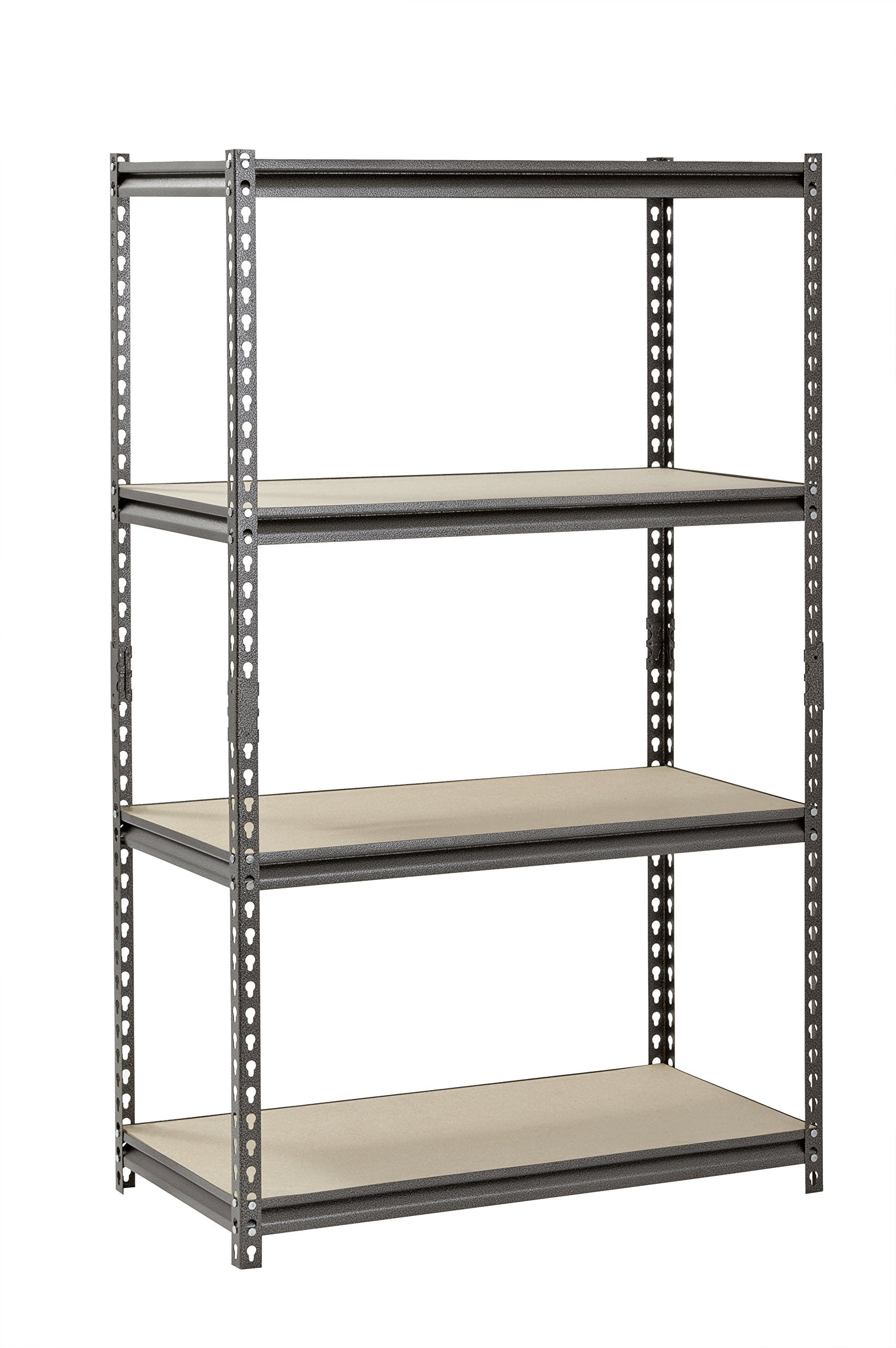 Muscle Rack UR361860PB4P-SV Silver Vein Steel Storage Rack, 4 Adjustable Shelves, 3200 lb. Capacity, 60'' Height x 36'' Width x 