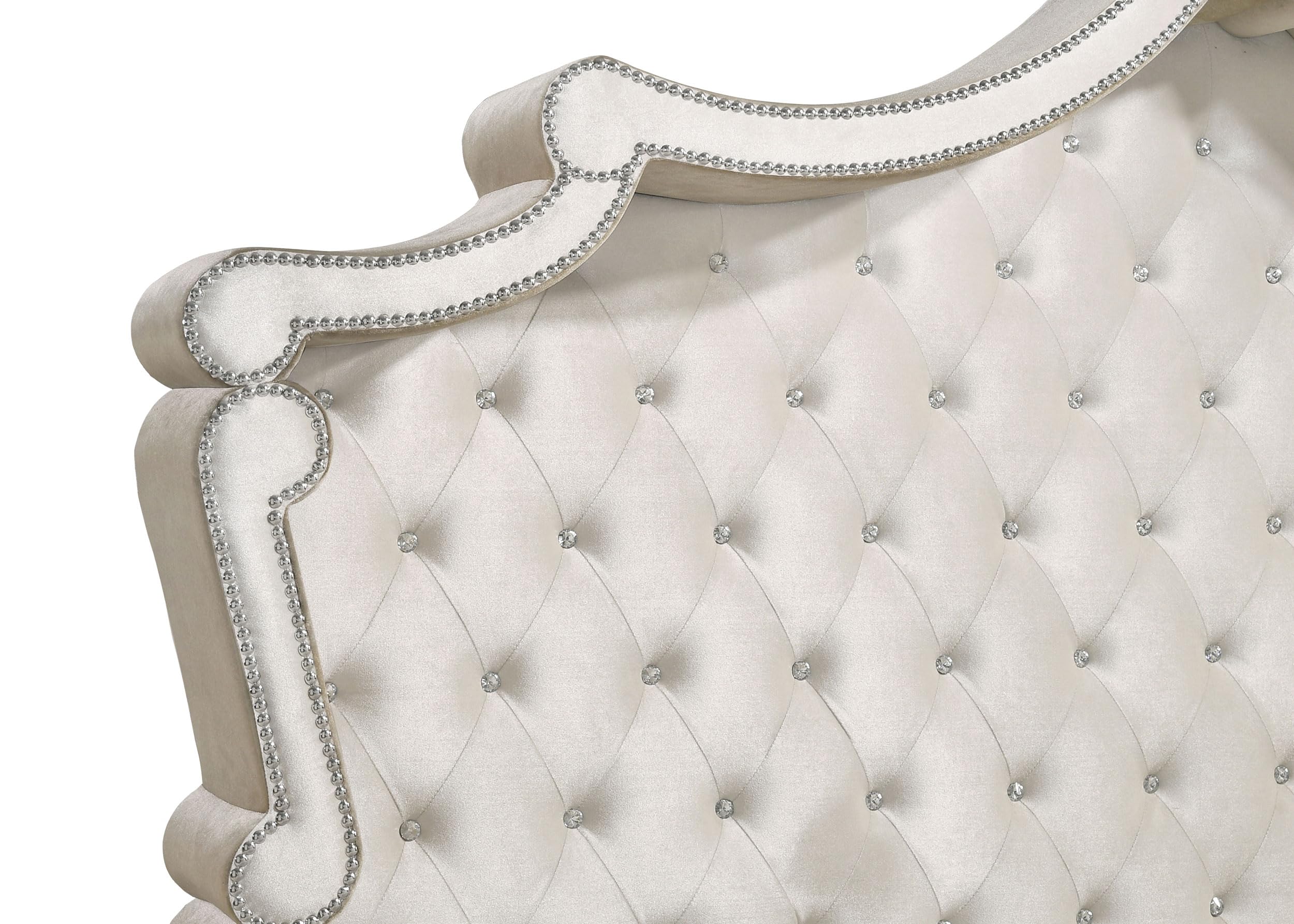 Coaster Antonella California King Bed, Ivory/Camel