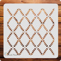 Kachi Pencil Patterns Design Craft Stencil for Art and Painting, Size 6 x 6 inch Reusable Stencil for Painting, Fabric, Glass, W