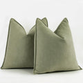 Zwjd Sage Green Pillow Covers 22X22 Set Of 2 Chenille Pillow Covers With Elegant Design Soft And Luxurious Decorative Throw Pill