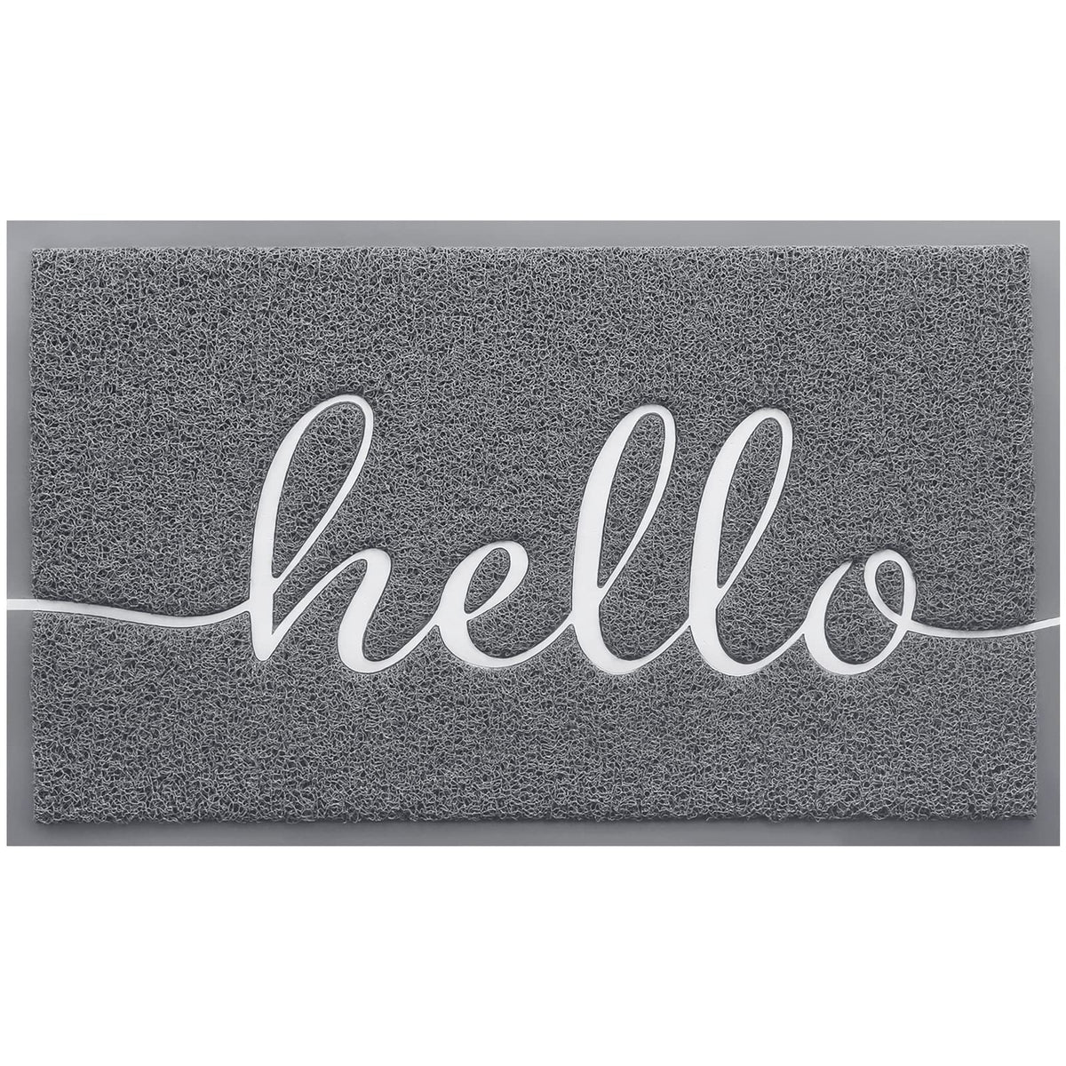 Beneathyourfeet Door Mat (36'X24',Grey) Durable Welcome Mat Low Profile Floor Mat Front Doormat Indoor Outdoor Door Rug Non Sl
