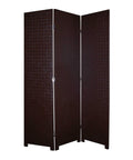 HomeRoots Decor 71 X 52 Criss Cross Faux-Leather Screen