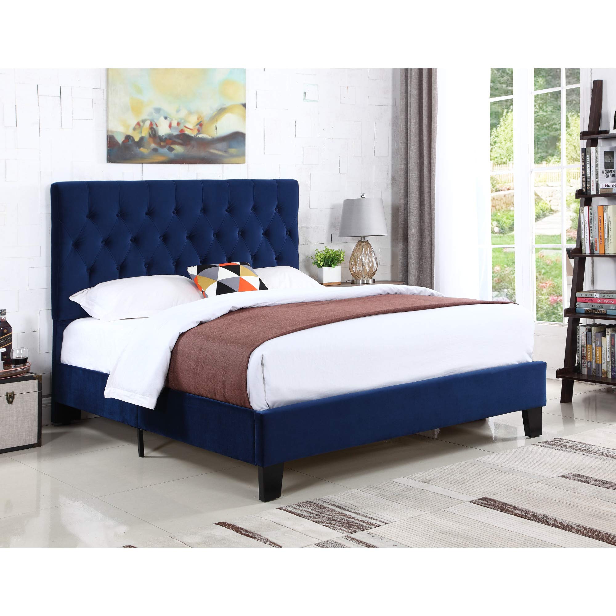 Wallace & Bay Dalton Velvet Upholstered Bed - Thumbnail 3