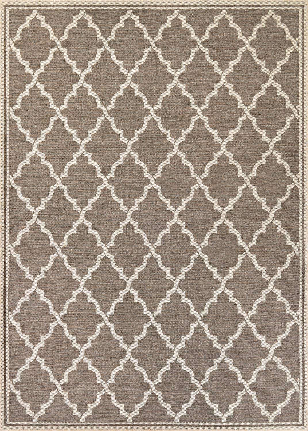 Couristan Monaco Ocean Port Indoor/Outdoor Area Rug, 39 x 55, Taupe-Sand Ivory
