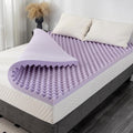 2 Inch Egg Crate Full Memory Foam Mattress Topper, Lavender Scent Gel Infused Foam Mattress Topper For Pressure Relief, Certipur-Us Certified Full Bed Topper, Purple, 54'×75'