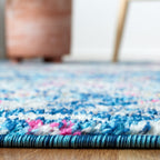 Safavieh Madison Collection Area Rug - 8' X 10', Blue & Grey, Boho Chic Glam Paisley Design, Non-Shedding & Easy Care, Ideal For