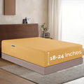 Elegant Comfort 1500 Premium Hotel Quality 18-24 Inches Deep - Extra Deep Pocket Single Fitted Sheet For High Mattress, Luxury And Softest, Smart Pocket - Wrinkle Free, Full, Gold