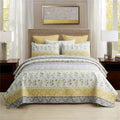 Merry Home Queen Quilt Set, 3-Piece Set With 2 Pillow Shams - Boho Reversible Soft And Lightweight Queen Size Bedding Bedspread