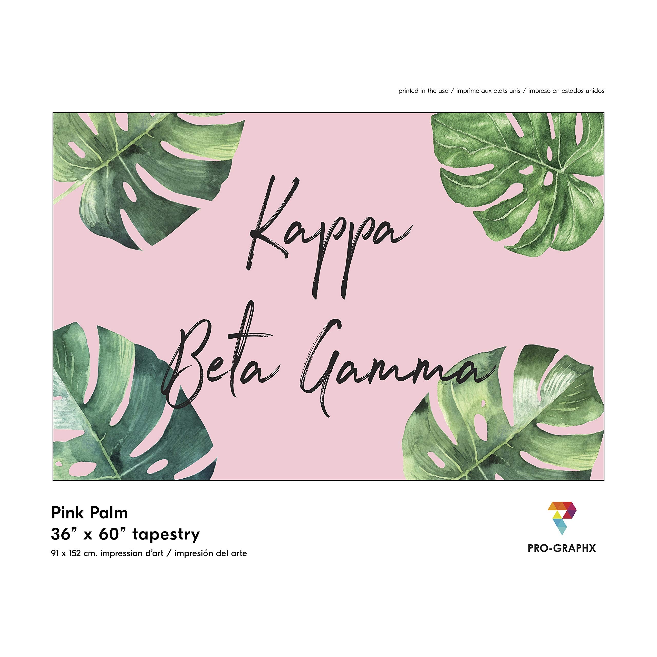 Pro-Graphx Kappa Beta Gamma Greek Sorority & Fraternity Flag Officially Licensed, Tapestry, Display Banner, Sign, Letter Pattern