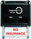 Supply360 As-Imp1094 - No Insurance, Heavy Duty Commerical Quality Self-Inking Rubber Stamp, Red Ink, 9/16 ' X 1-1/2 ' Impress