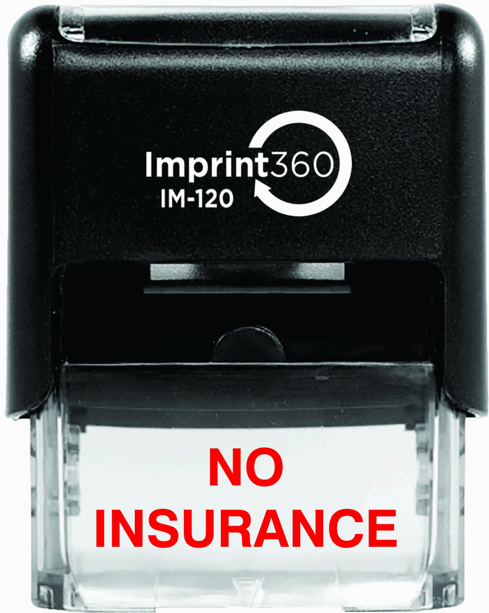 Supply360 As-Imp1094 - No Insurance, Heavy Duty Commerical Quality Self-Inking Rubber Stamp, Red Ink, 9/16 ' X 1-1/2 ' Impress