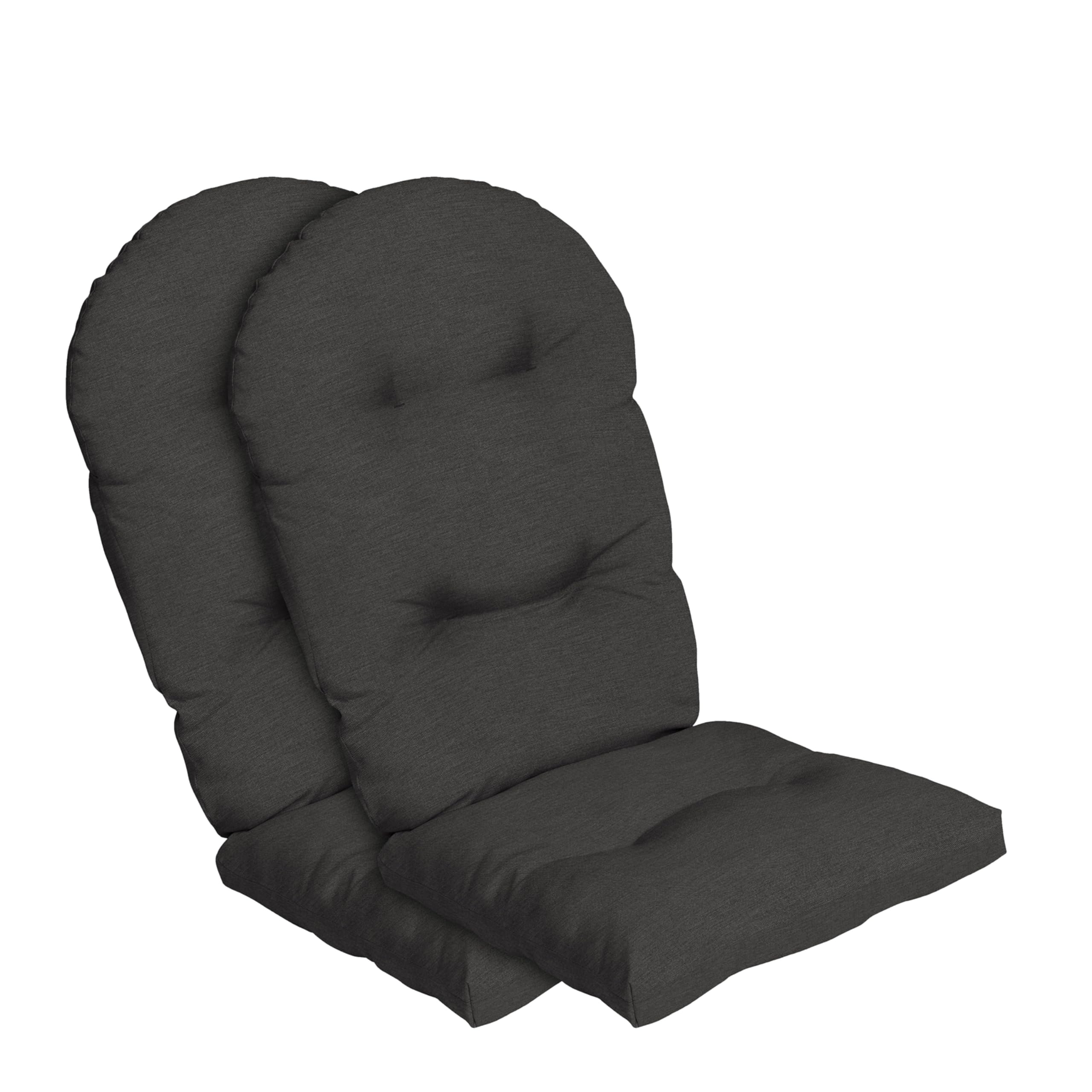 Arden Oceantex Outdoor Plush Modern Tufted Adirondack Cushion, 2 Pack, 20 X 18, Rain-Proof, Fade Resistant, Cushions For Adirond