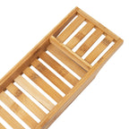 Mind Reader Bathtub Tray, Shower Organizer, Bathroom Accessory, Wood Tray, Rayon From Bamboo, 27.5'' L X 5.75'' Wx 1.75'' H, Bro