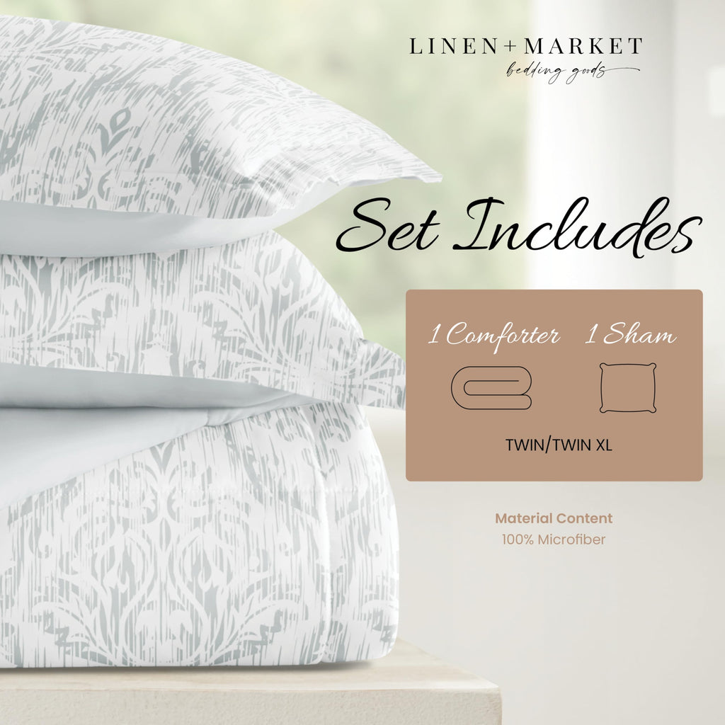 Linen Market Reversible Twin/Twin Xl Comforter Set (2 Piece) - Bring Luxury Home With Our Soft And Lightweight Down Alternative