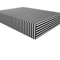Ntbay 100% Brushed Microfiber Striped Twin Extra-Long Fitted Sheet, 1800 Super Soft And Cozy, Wrinkle, Fade, Stain Resistant Deep Pocket Fitted Bed Sheet Only, Black And White