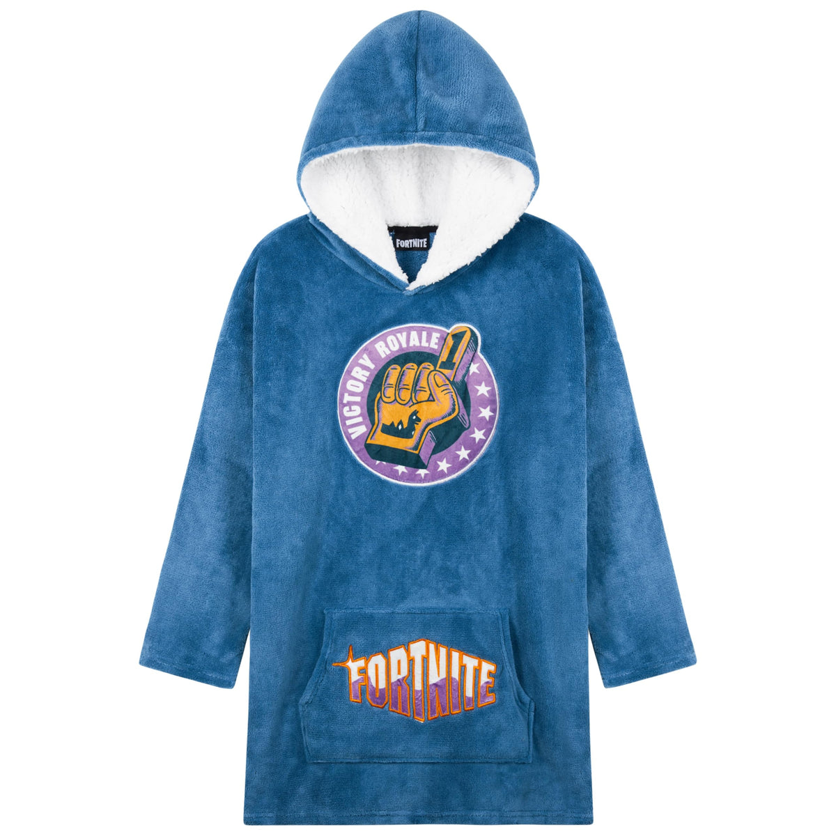Fortnite Blanket Hoodie For Boys Teens 14+ Wearable Blanket Fleece Extra Long (Blue Kids)