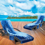 Ruikyhom Lounge Chair Towel Cover (Pack Of 2), Tie Dye Style Chaise Lounge Cover, Beach Chair Covers With Pockets For Pool Beach