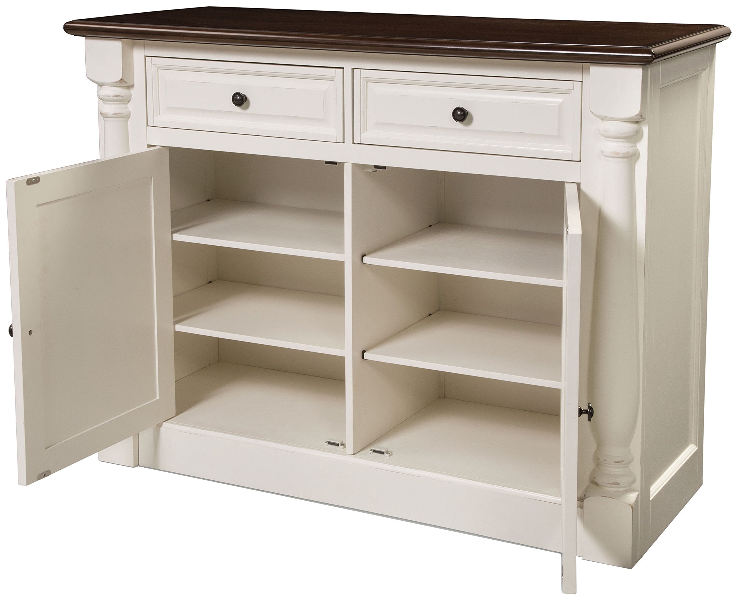Crosley Furniture Shelby Traditional Sideboard Buffet Cabinet With Storage, White