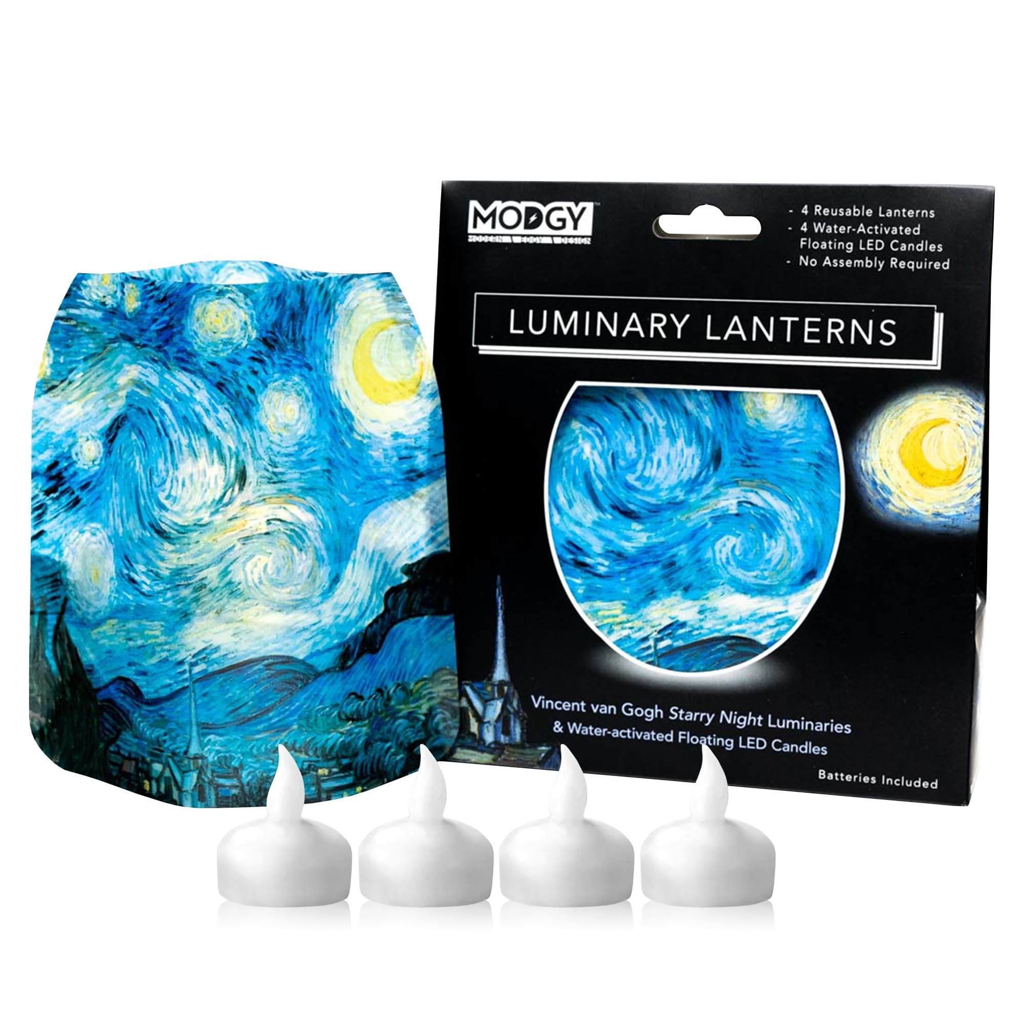MODGY Luminary Lanterns Candle Holder Decorative Indoor Outdoor, for Wedding Centerpiece Decoration Outside Patio, with Flameles