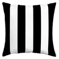 Arden Selections Outdoor Toss Pillow, 16 X 16, Rain-Proof, Fade Resistant 16 X 16, Black Cabana Stripe