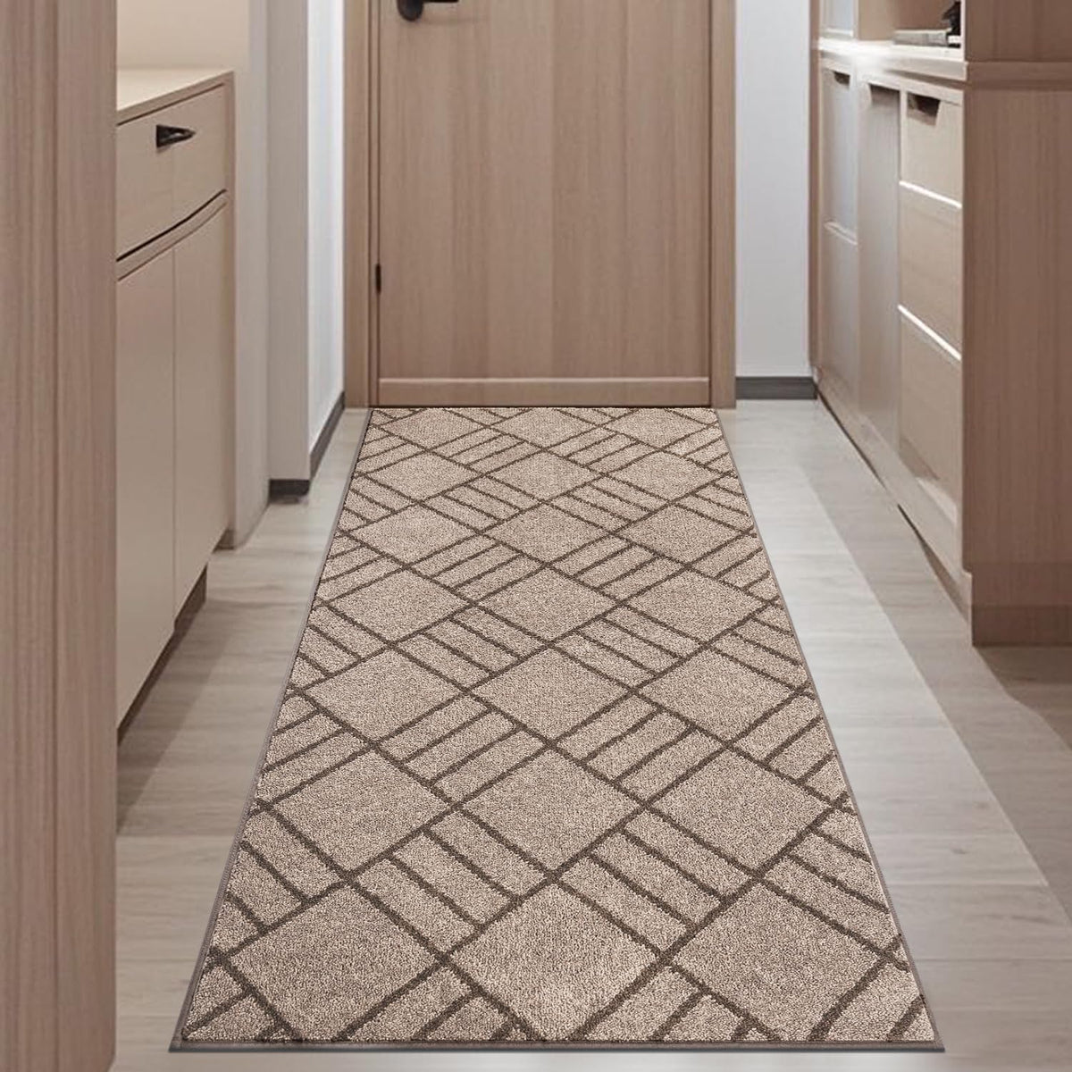 Domustex Non Slip Entryway Rug 32' X 70', Dirt Trapper Door Mat, Inside Washable Runner Rug For Kitchen, Bathroom, Bedroom, Fl