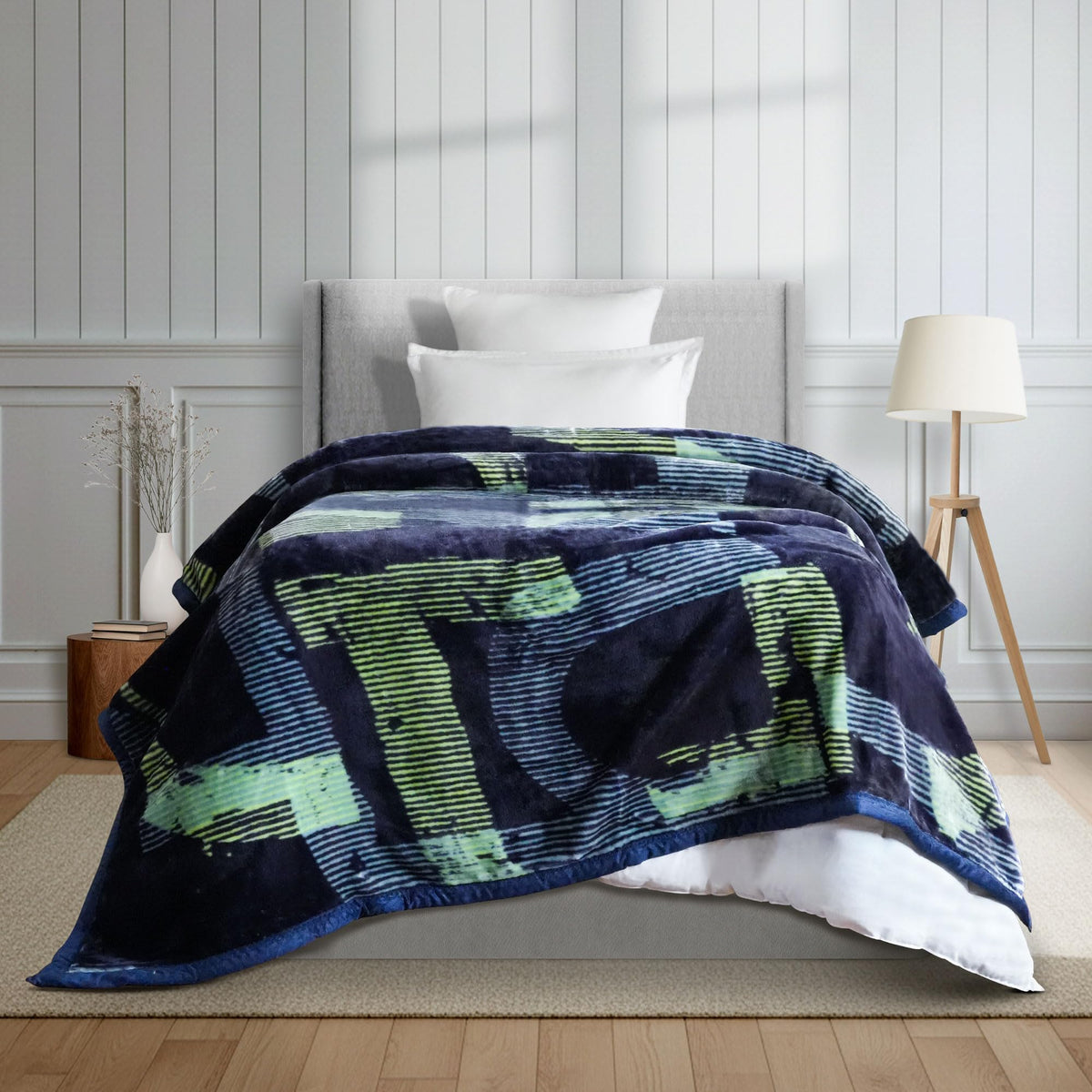 MYTRIDENT Home Essential Soft Sanctuary Single Bed Printed Mink Blanket | Super Soft & Cozy Blanket for Winters | 160cm X 220cm 