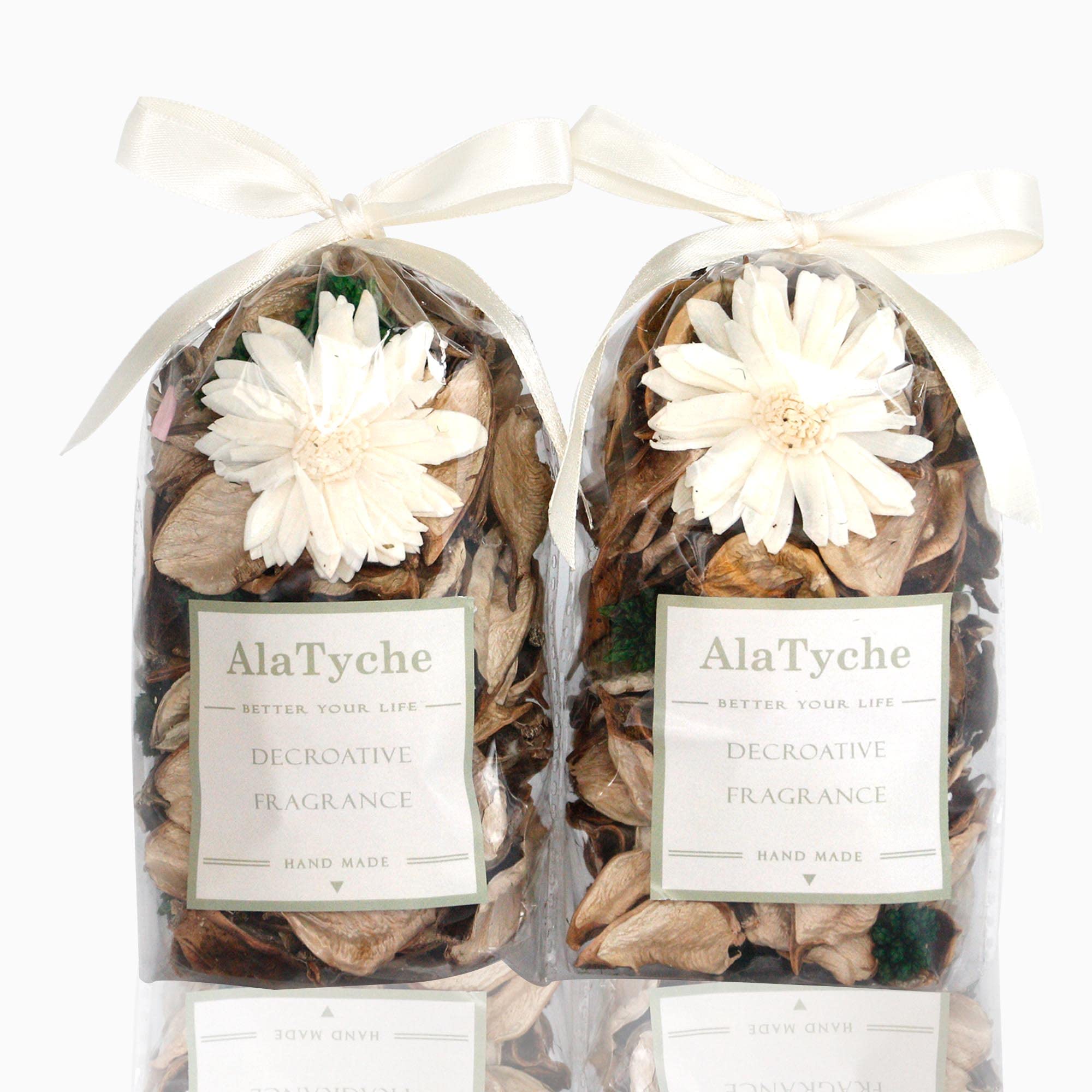 AlaTyche White Potpourri Bags,Vanilla Scented Potpourri Bowl Fillers,Summer Potpourri Dried Flowers,Home Fragrance Sachet of Pet