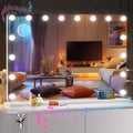 36  X24   Vanity Mirror With Bluetooth Speaker, Hollywood Lighted Makeup Mirror with 16 Dimmable LED Bulbs, 3 Color Lighting