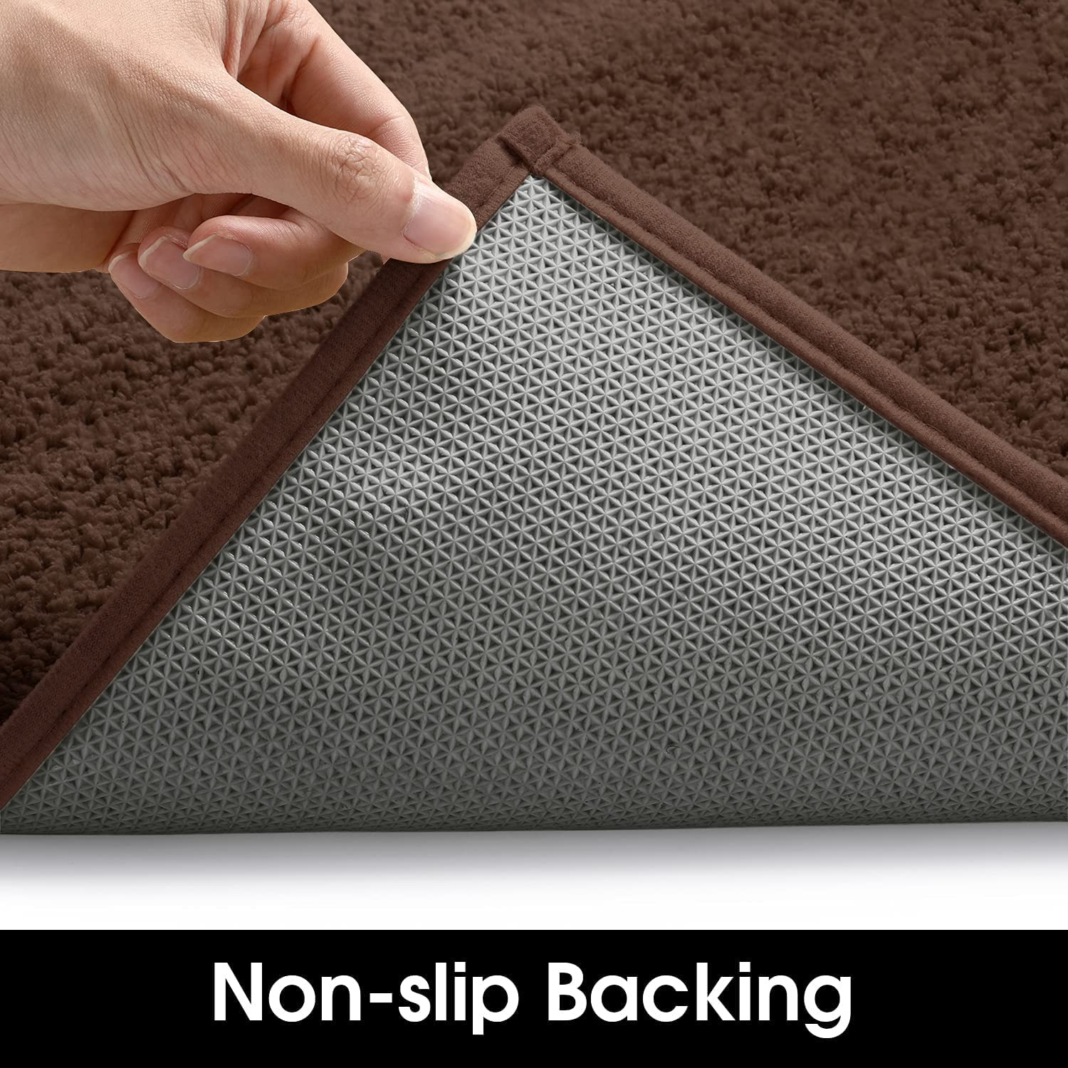 Homeideas Door Mats Indoor, 30'X48' Super Absorbent Non Slip Rugs For Entryway, Front Back Welcome Doormat Dirt Trapper (Brown)