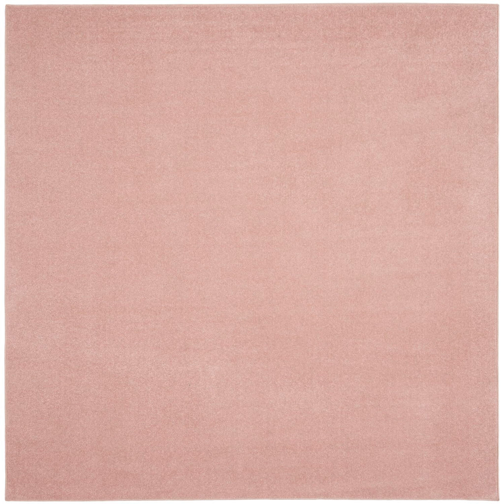 Nourison Essentials Indoor/Outdoor Pink 7' X Square Area -Rug, Easy -Cleaning, Non Shedding, Bed Room, Living Room, Dining Room, Backyard, Deck, Patio (7 Square)