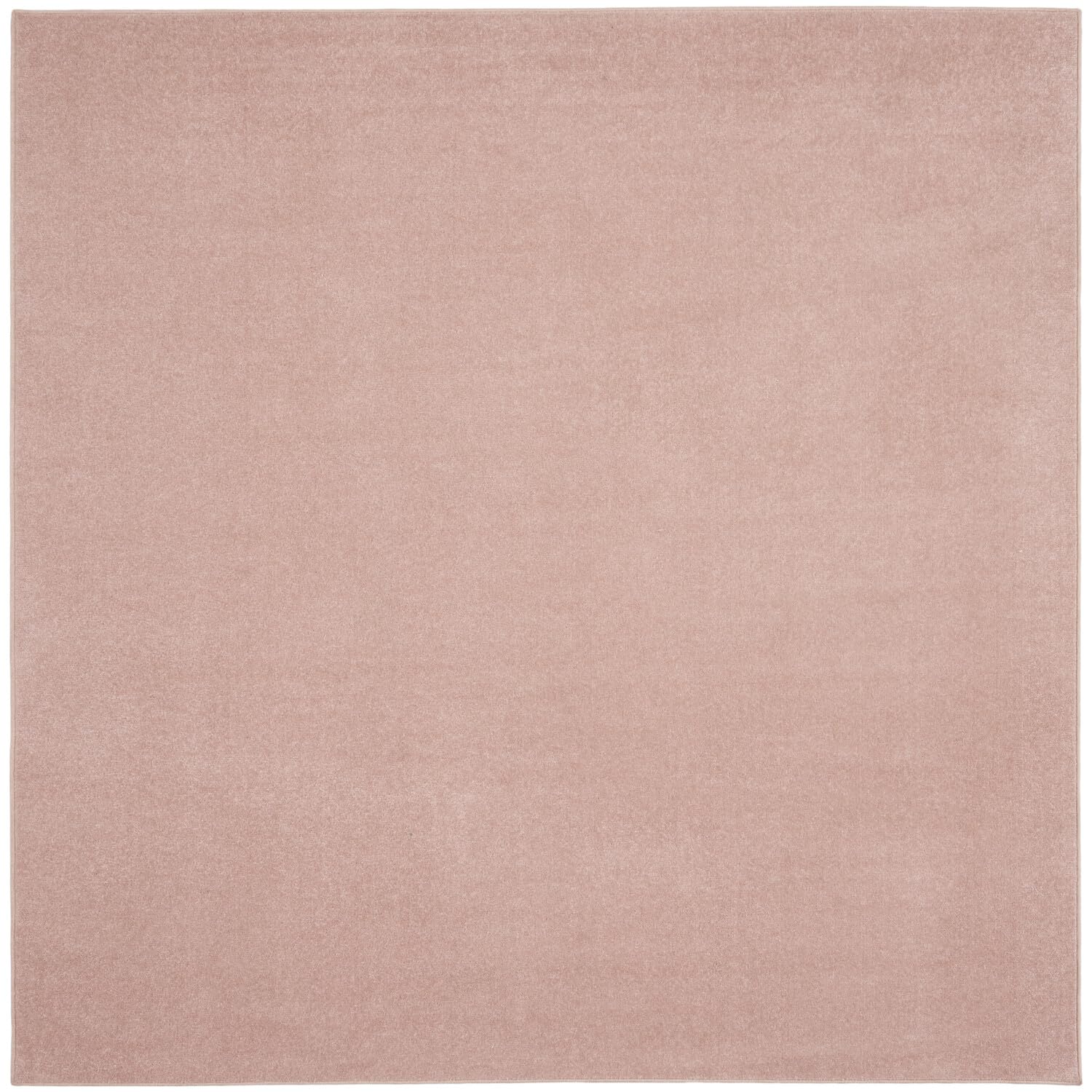 Nourison Essentials Indoor/Outdoor Pink 7' X Square Area -Rug, Easy -Cleaning, Non Shedding, Bed Room, Living Room, Dining Room, Backyard, Deck, Patio (7 Square)