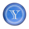 Cathy'S Concepts Personalized Circle With Block Letter Domed Glass Paperweight, Letter Y, Blue