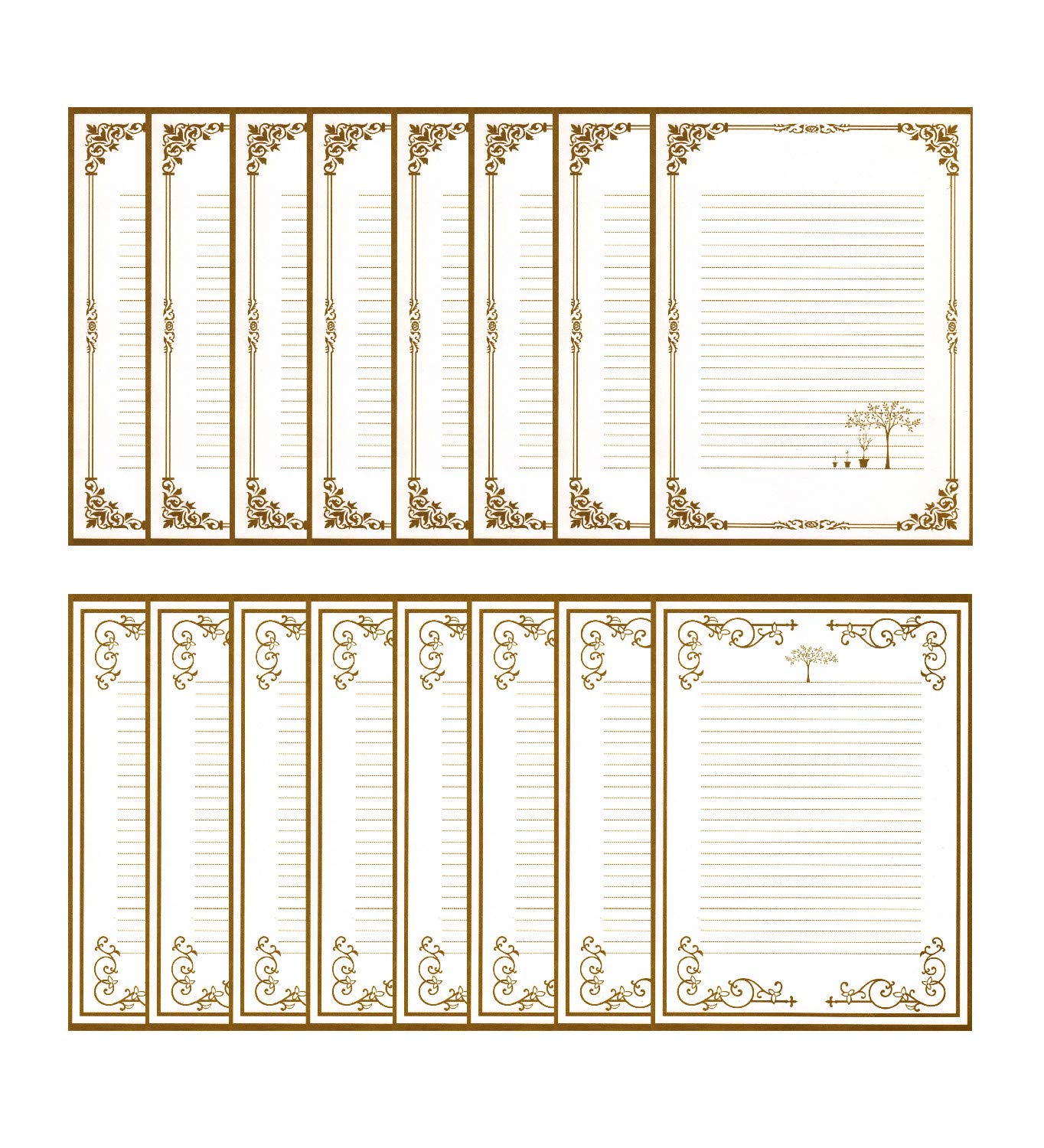 Imagicoo 40 Vintage Retro Lined Writing Stationery Paper Letter Set With 20 Envelope/Envelope Seal Sticker (White)