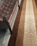 ORFA HOME Custom Length Hallway Runner Rug,Slip Resistant,Abstract Brown, 26 Inch X 6 feet, Sold and Priced Per Foot