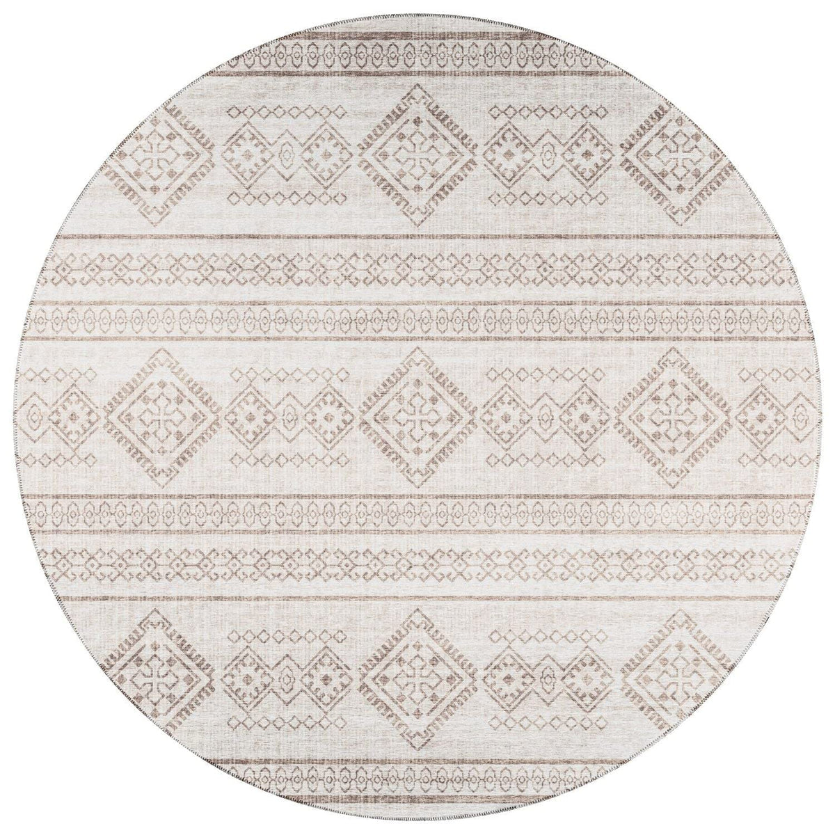 Sedona Sn14 Beige Transitional Rug Round 8' X 8'