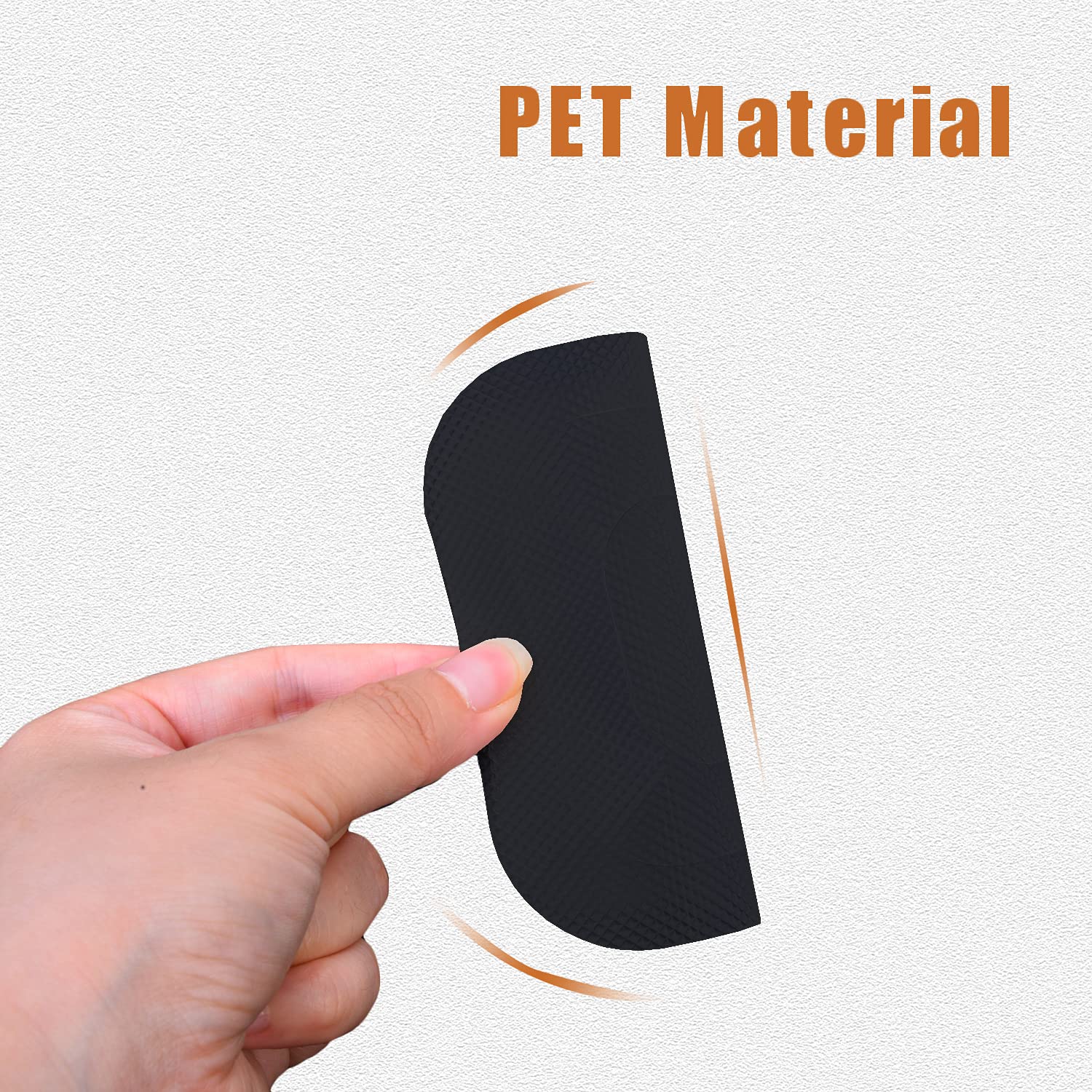 Secopad Non-Slip Bathtub Stickers, 72 PCS Adhesive Safety Treads for Bathroom & Shower, Large Black Decals