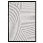 Signwin Framed Canvas Print Wall Art Geometric White Granite Wave Collage Abstract Shapes Illustrations Minimal Decorative Nordi