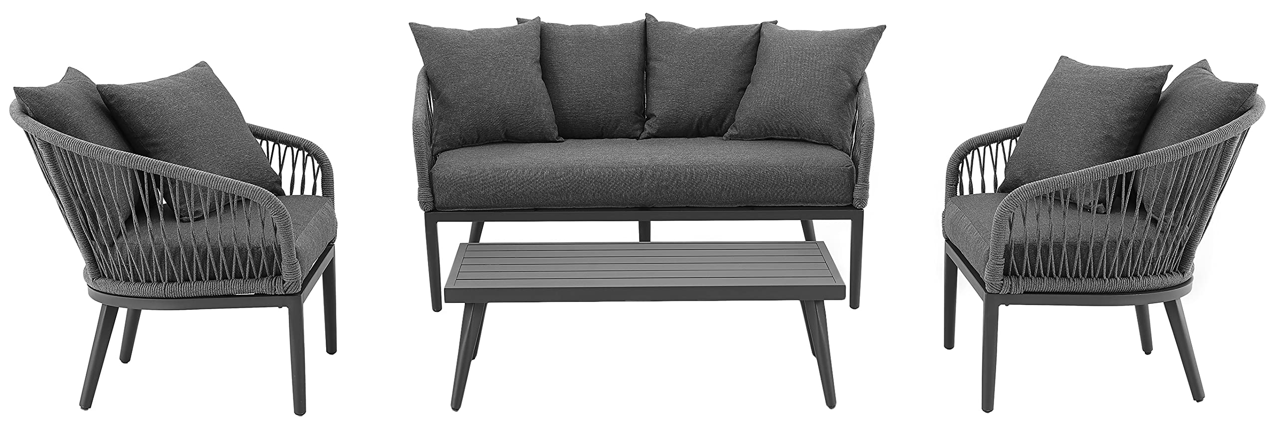 Crosley Furniture Otto 4-Piece Outdoor Loveseat Patio Furniture Set - Thumbnail 3