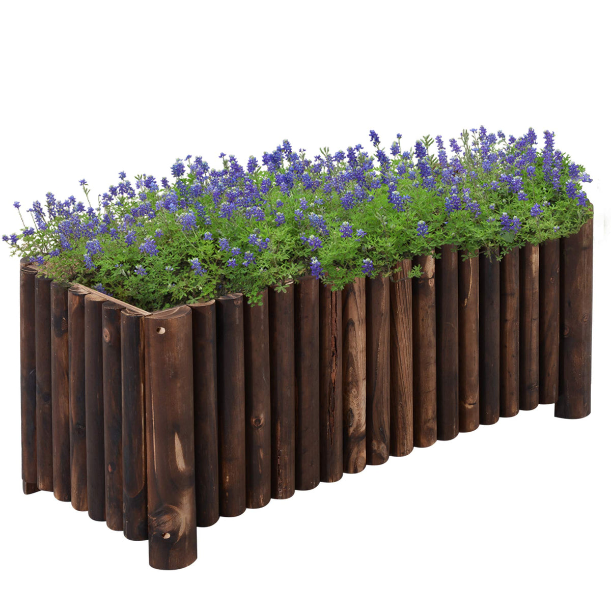 Outsunny 39' X 16' X 16' Raised Garden Bed, Raised Planter Box, Wooden Planter Raised Bed With Drainage Gaps & Lightweight Bu