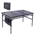 Nice C Table for Grill, Outdoor Table, Camping Cooking Picnic Tables, Card Tables Adjustable Height, Mesh Bag, Carry Handle (47.