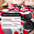 Meeting Story Camouflage Bedding Set, Colorful Pattern Style Queen Comforter Set, 3 Pcs One Comforter And Two Pillowcases In One