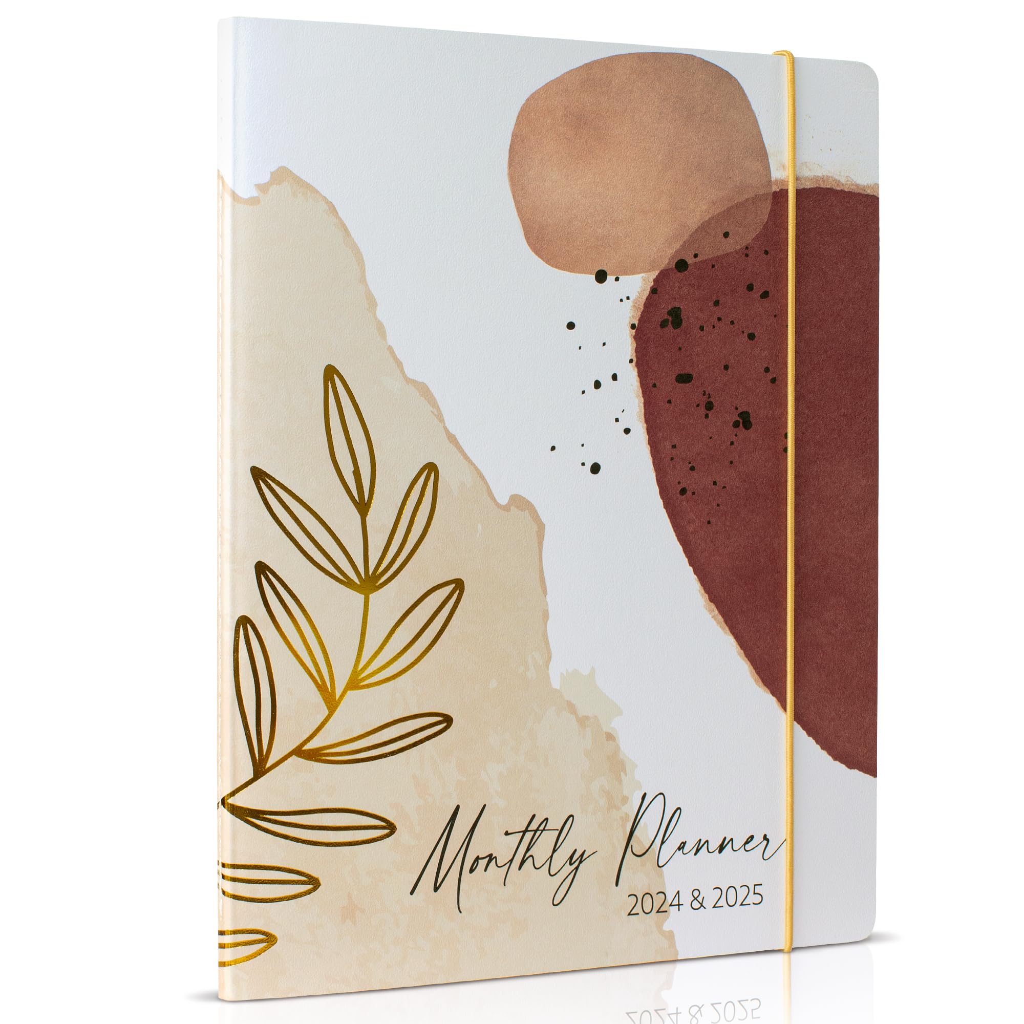 Beautiful 2024-2025 Monthly Planner And Calendar Book - Abstract To Do List Notebook Easily Organizes Your Tasks To Boost Produc