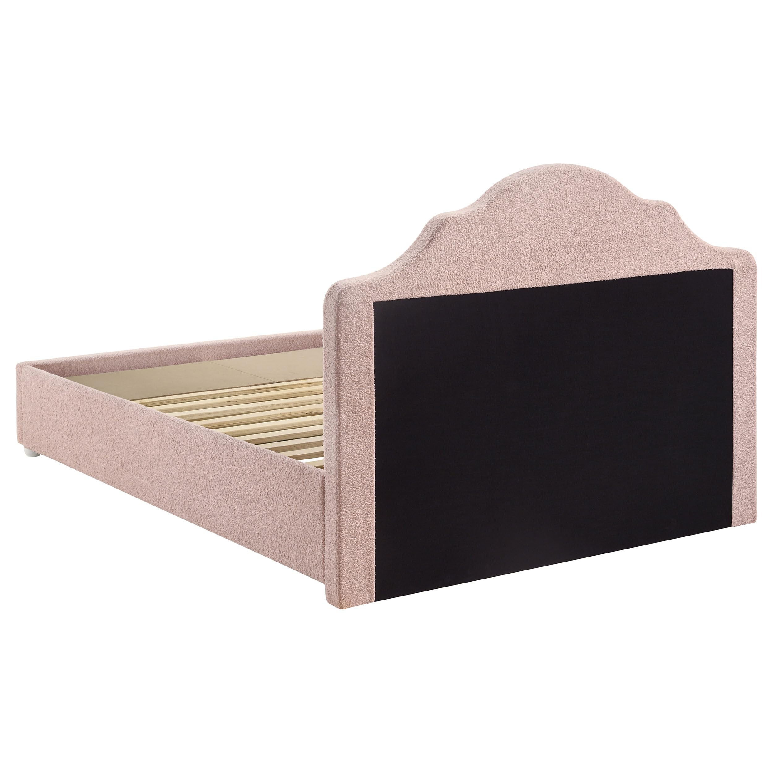 Coaster Home Furnishings Ashleigh Traditional Boucle Upholstered Full Size Storage Panel Bed Frame Platform Bed 44-inch Headboard Pink 460540F