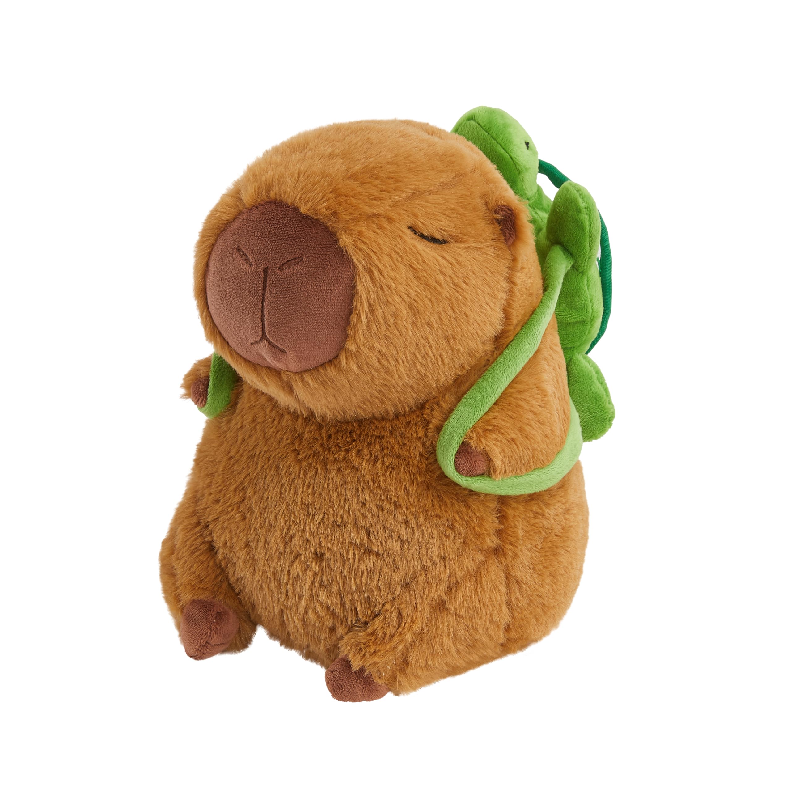 Ghtmony Capybara Plush Toy With Turtle Backpack - 10' Kawaii Capybara Stuffed Animal For Kids And Adults - Cute Capibara Plushi