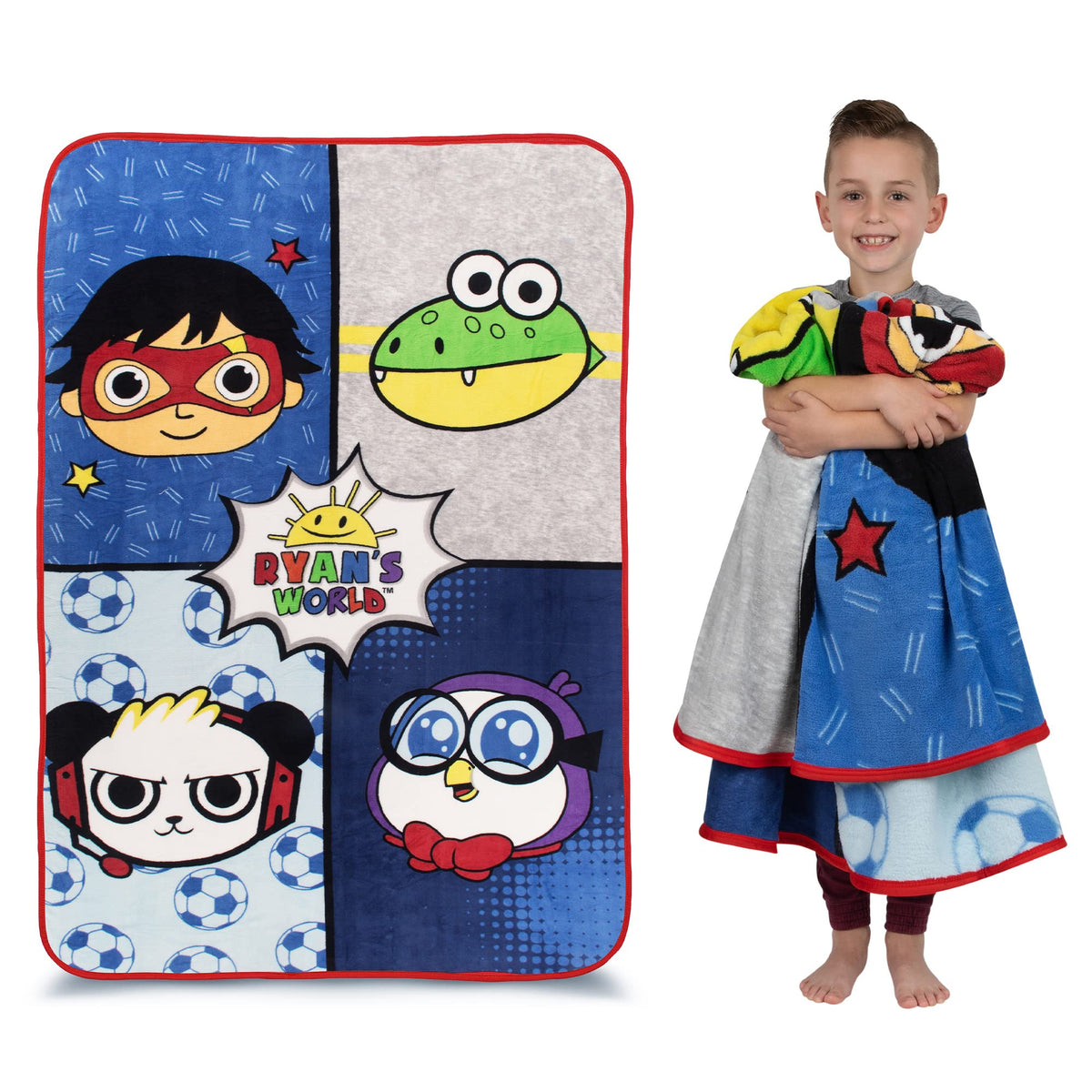 Franco Kids Bedding Super Soft Micro Raschel Blanket, 62 In X 90 In, Ryans World