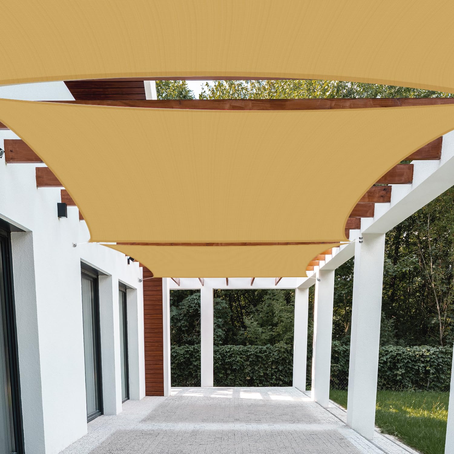 Patio Paradise 19' X 19' Sun Shade Sail Rectangle Canopy Patio Cover Sunlight Block Awning Heavy Duty Commercial Grade For Backy