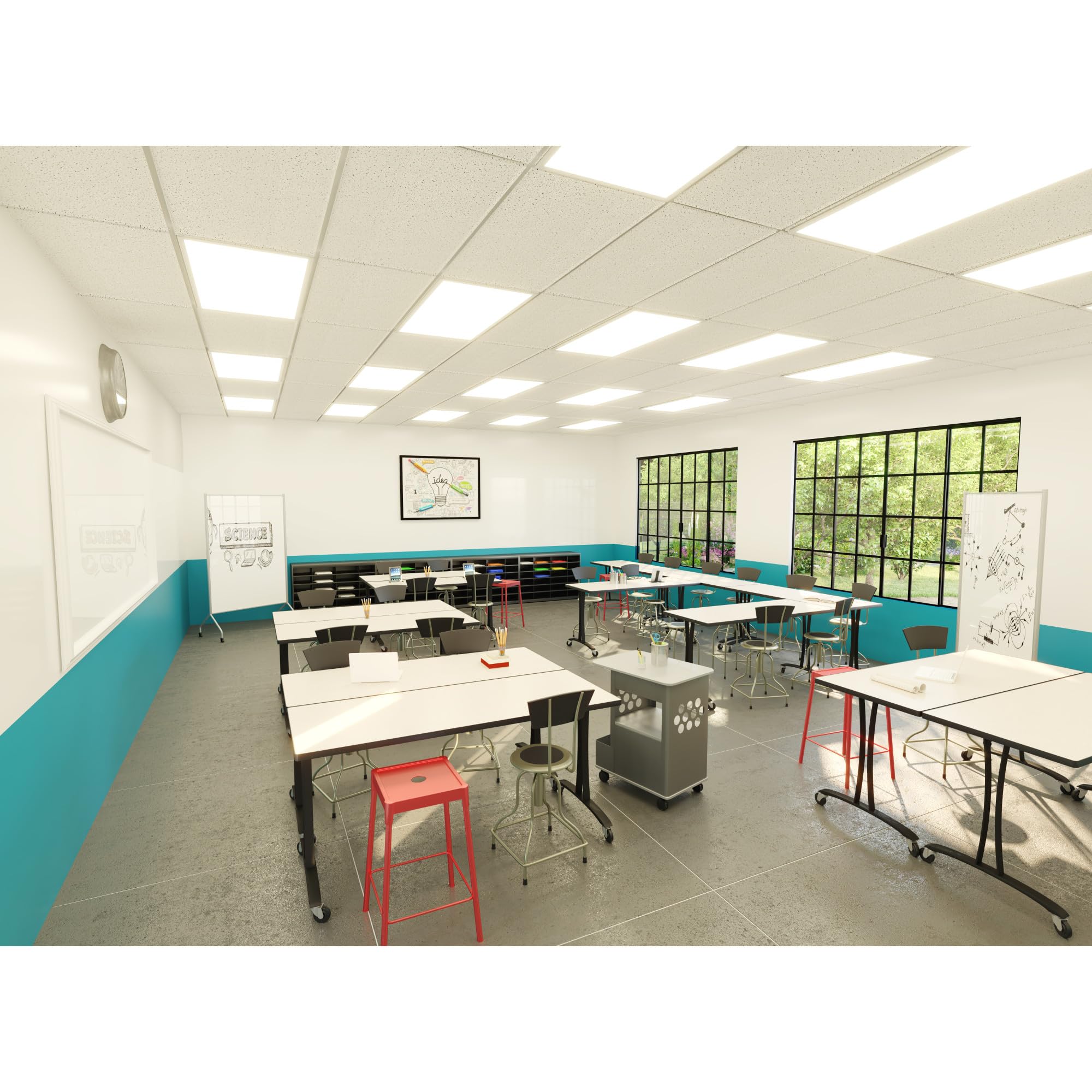 Safco 6605BL Steel Stool, 25", Black