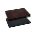 Flash Furniture Glenbrook 24'' x 30'' Rectangular Table Top with Black or Mahogany Reversible Laminate Top
